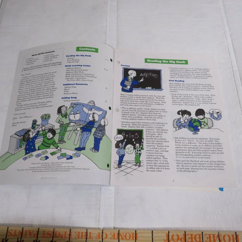 Adding Animals BIG BOOK (almost 2 feet tall) with teacher pages CLASSROOM SIZE